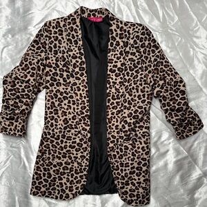 Leopard Print Women's Blazer